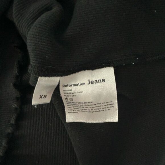 Reformation Women's XS Black Cropped Lowen Tee Short Sleeve Casual Top - Picture 10 of 11